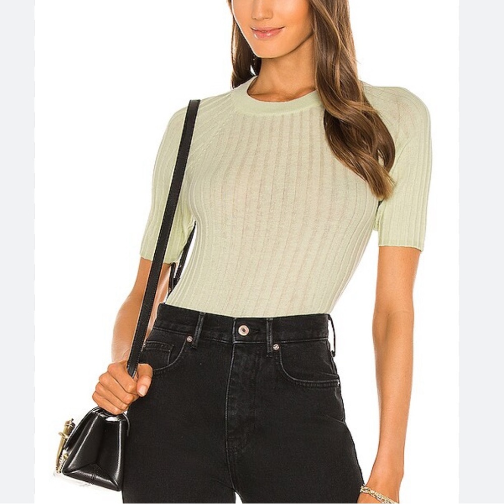 NWOT Free People Friday Morning Swit Tee in Sugared Mint | XS